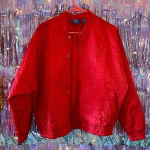 Quilted flower pattern Adidas bomber jacket